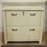 F26. Two white file cabinets. 28”h x 30”w x 22”d 